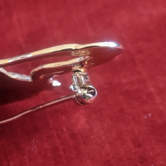 Art Nouveau Gold Sterling Silver Pin - Picture 5 of 5